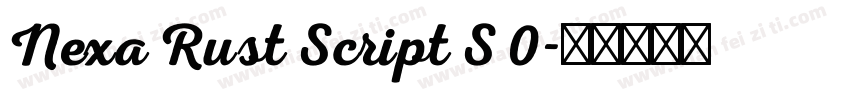 Nexa Rust Script S 0字体转换